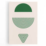 Bohemian Wall Art - Artistic Green Geometric Boho Decor Canvas Print