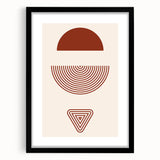 Bohemian Wall Art - Eclectic Rust Geometric Boho Decor Canvas Print