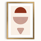 Bohemian Wall Art - Eclectic Rust Geometric Boho Decor Canvas Print