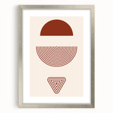 Bohemian Wall Art - Eclectic Rust Geometric Boho Decor Canvas Print