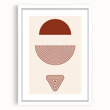 Bohemian Wall Art - Eclectic Rust Geometric Boho Decor Canvas Print