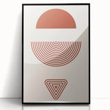 Bohemian Wall Art - Eclectic Rust Geometric Boho Decor Canvas Print