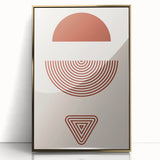 Bohemian Wall Art - Eclectic Rust Geometric Boho Decor Canvas Print