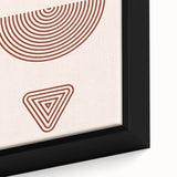 Bohemian Wall Art - Eclectic Rust Geometric Boho Decor Canvas Print