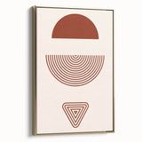 Bohemian Wall Art - Eclectic Rust Geometric Boho Decor Canvas Print
