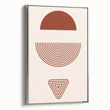 Bohemian Wall Art - Eclectic Rust Geometric Boho Decor Canvas Print