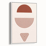 Bohemian Wall Art - Eclectic Rust Geometric Boho Decor Canvas Print