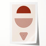 Bohemian Wall Art - Eclectic Rust Geometric Boho Decor Canvas Print