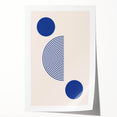 Boho Wall Art | Geometric Royal Blue Circles Print | Minimalist Canvas
