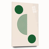 Boho Chic Wall Hanging - Green Geometric Bohemian Canvas Art Print