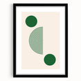 Boho Chic Wall Hanging - Green Geometric Bohemian Canvas Art Print