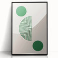 Boho Chic Wall Hanging - Green Geometric Bohemian Canvas Art Print