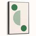 Boho Chic Wall Hanging - Green Geometric Bohemian Canvas Art Print