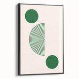 Boho Chic Wall Hanging - Green Geometric Bohemian Canvas Art Print