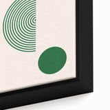 Boho Chic Wall Hanging - Green Geometric Bohemian Canvas Art Print