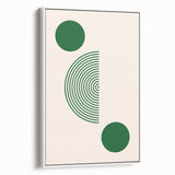 Boho Chic Wall Hanging - Green Geometric Bohemian Canvas Art Print