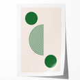Boho Chic Wall Hanging - Green Geometric Bohemian Canvas Art Print