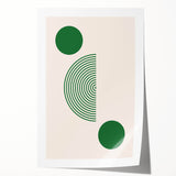 Boho Chic Wall Hanging - Green Geometric Bohemian Canvas Art Print