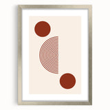 Bohemian Wall Art - Bold Rust Geometric Boho Chic Canvas Decor