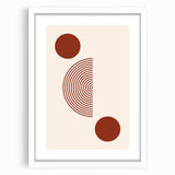 Bohemian Wall Art - Bold Rust Geometric Boho Chic Canvas Decor