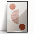 Bohemian Wall Art - Bold Rust Geometric Boho Chic Canvas Decor