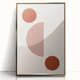 Bohemian Wall Art - Bold Rust Geometric Boho Chic Canvas Decor