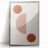 Bohemian Wall Art - Bold Rust Geometric Boho Chic Canvas Decor