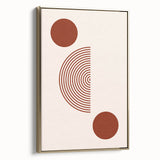 Bohemian Wall Art - Bold Rust Geometric Boho Chic Canvas Decor