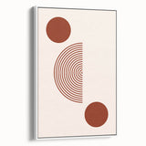 Bohemian Wall Art - Bold Rust Geometric Boho Chic Canvas Decor