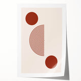 Bohemian Wall Art - Bold Rust Geometric Boho Chic Canvas Decor