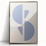 Boho Wall Art | Abstract Geometric Royal Blue Print | Modern Decor