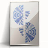 Boho Wall Art | Abstract Geometric Royal Blue Print | Modern Decor