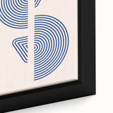 Boho Wall Art | Abstract Geometric Royal Blue Print | Modern Decor