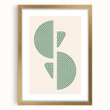 Boho Decor Canvas - Geometric Green Bohemian Wall Art for Modern Homes
