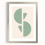 Boho Decor Canvas - Geometric Green Bohemian Wall Art for Modern Homes