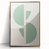 Boho Decor Canvas - Geometric Green Bohemian Wall Art for Modern Homes