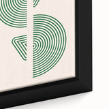 Boho Decor Canvas - Geometric Green Bohemian Wall Art for Modern Homes