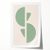 Boho Decor Canvas - Geometric Green Bohemian Wall Art for Modern Homes