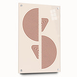 Bohemian Wall Art - Eclectic Rust Geometric Boho Canvas for Interiors