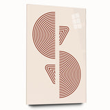 Bohemian Wall Art - Eclectic Rust Geometric Boho Canvas for Interiors