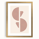 Bohemian Wall Art - Eclectic Rust Geometric Boho Canvas for Interiors