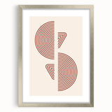 Bohemian Wall Art - Eclectic Rust Geometric Boho Canvas for Interiors