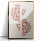 Bohemian Wall Art - Eclectic Rust Geometric Boho Canvas for Interiors
