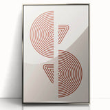 Bohemian Wall Art - Eclectic Rust Geometric Boho Canvas for Interiors