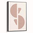 Bohemian Wall Art - Eclectic Rust Geometric Boho Canvas for Interiors