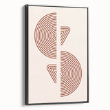 Bohemian Wall Art - Eclectic Rust Geometric Boho Canvas for Interiors