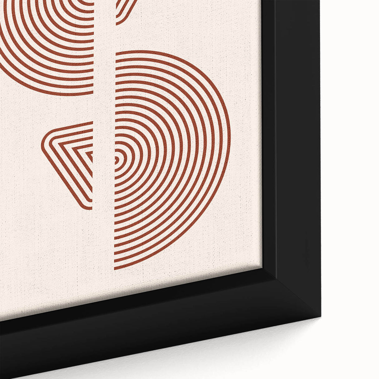 Bohemian Wall Art - Eclectic Rust Geometric Boho Canvas for Interiors