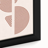 Bohemian Wall Art - Eclectic Rust Geometric Boho Canvas for Interiors