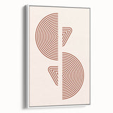 Bohemian Wall Art - Eclectic Rust Geometric Boho Canvas for Interiors