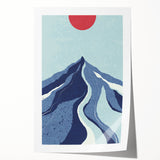 Bohemian Wall Art - Bold Mountain Landscape Boho Chic Canvas Print